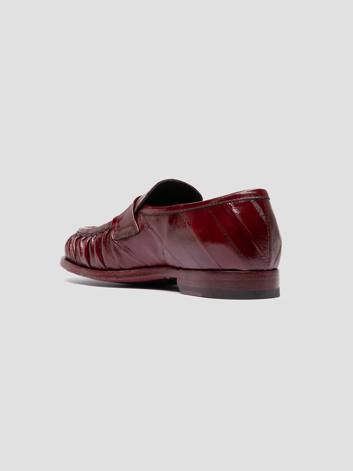 Italian Line Luxury Look SOLITUDE 107 - Burgundy Leather Penny Loafers