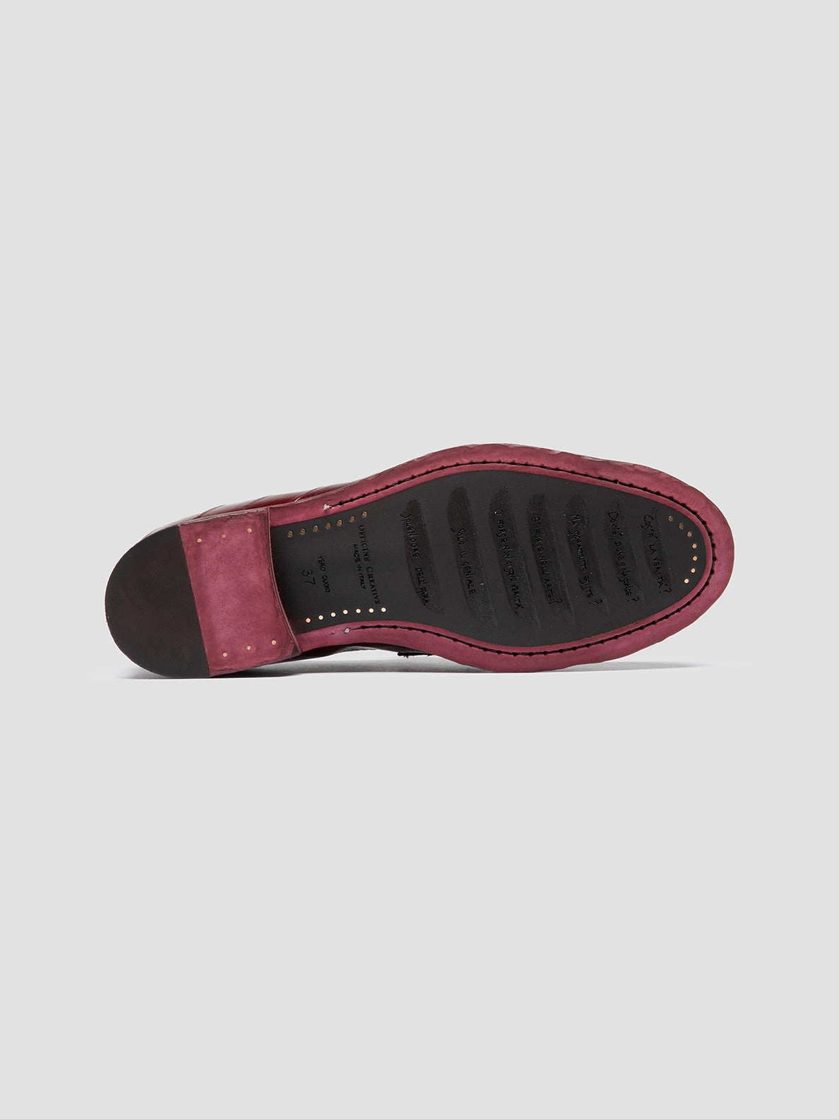 SOLITUDE 107 - Burgundy Leather Penny Loafers Prime Move