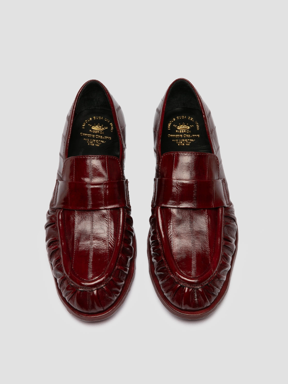 Quick Return Earth Tone SOLITUDE 107 - Burgundy Leather Penny Loafers