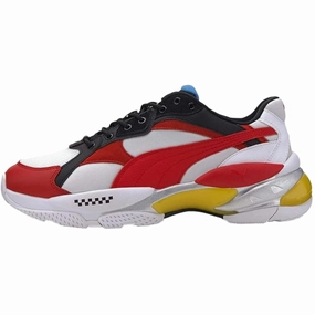 mesh running option bootie - style shoes Puma SF Cell Epsilon Puma White/Red/Vibrant Yellow  306512-01 Men's
