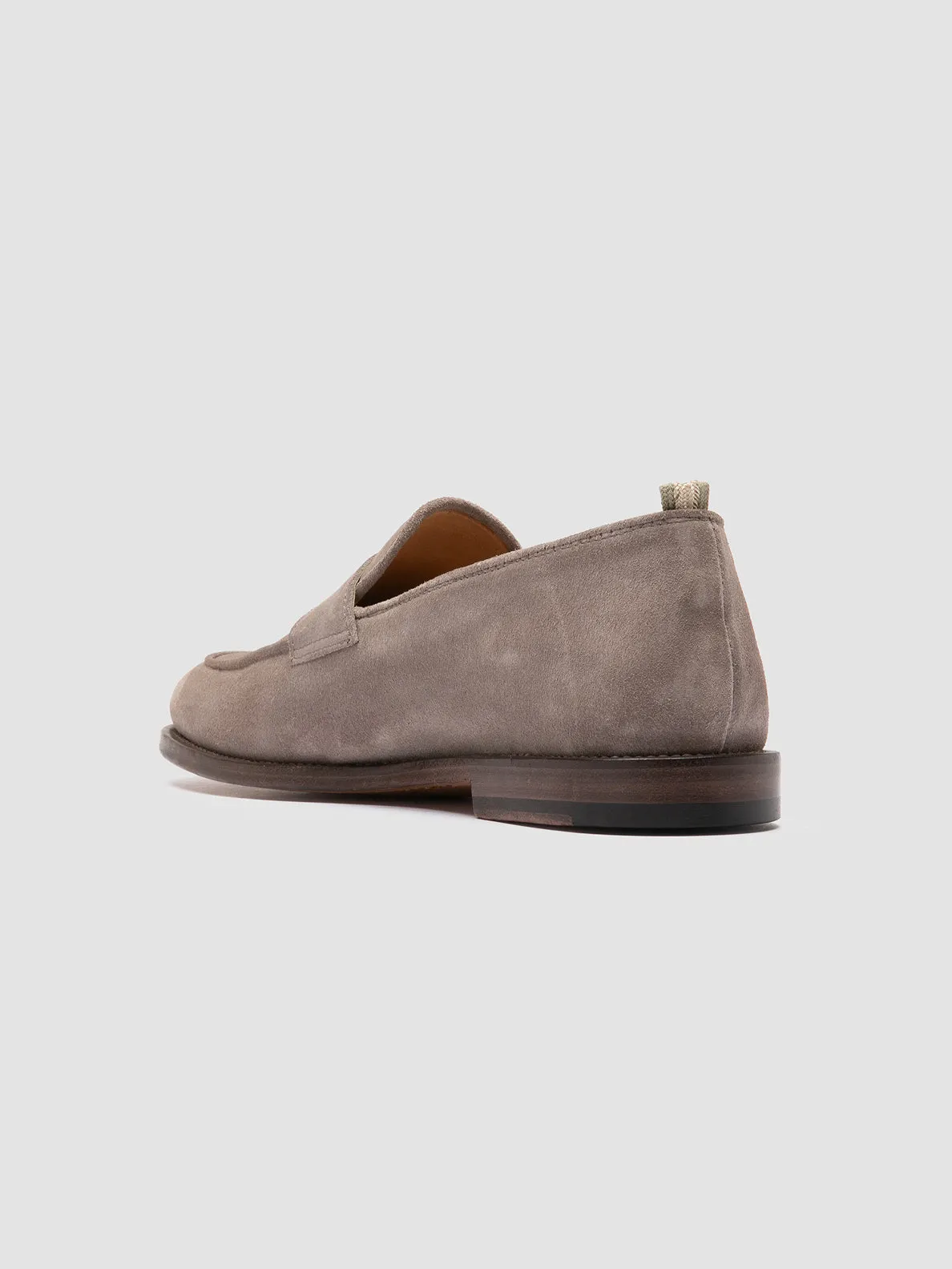 OPERA 001 - Grey Suede Penny Loafers Luxe Shade