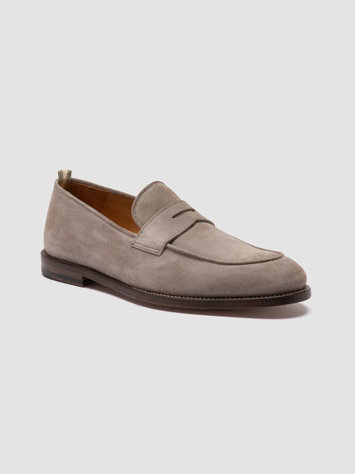 OPERA 001 - Grey Suede Penny Loafers Business Meeting Business Look