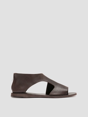 ITACA 047 - Dark Brown Leather Sandals Joint Ease