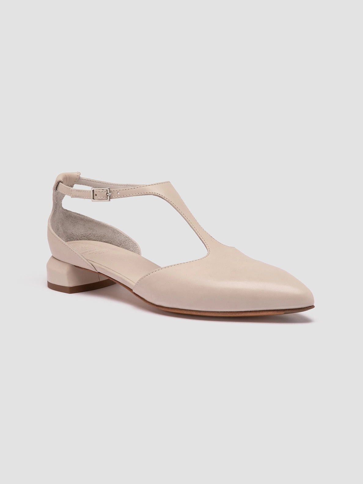 SAGE 103 - Ivory Leather T-Bar Shoes Summer Air