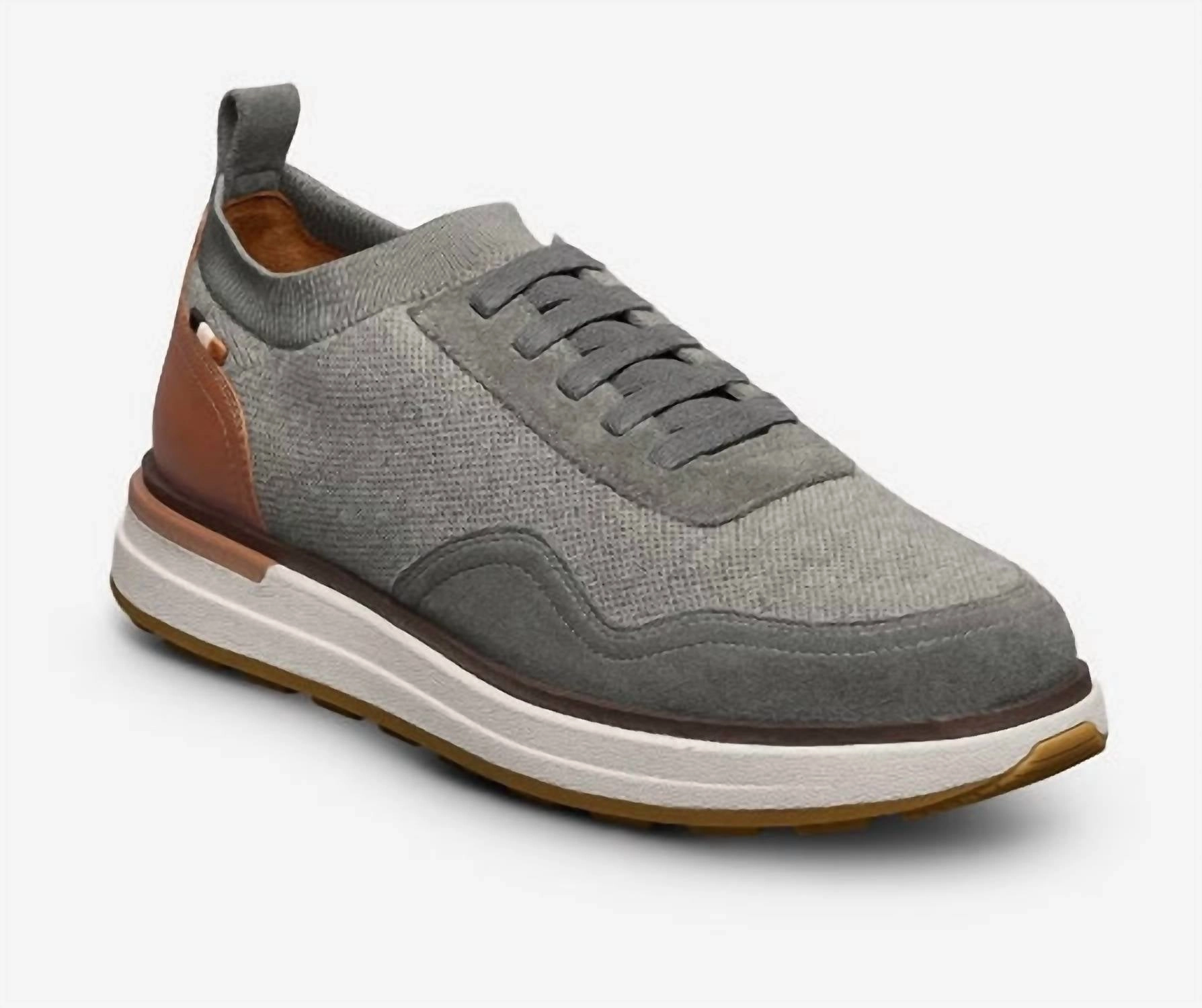 Seamless Design Men Easton Knit Sneaker In Grey