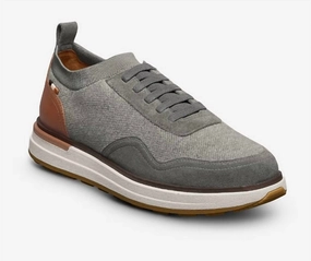 Men Easton Knit Sneaker In Grey Stretch Mesh