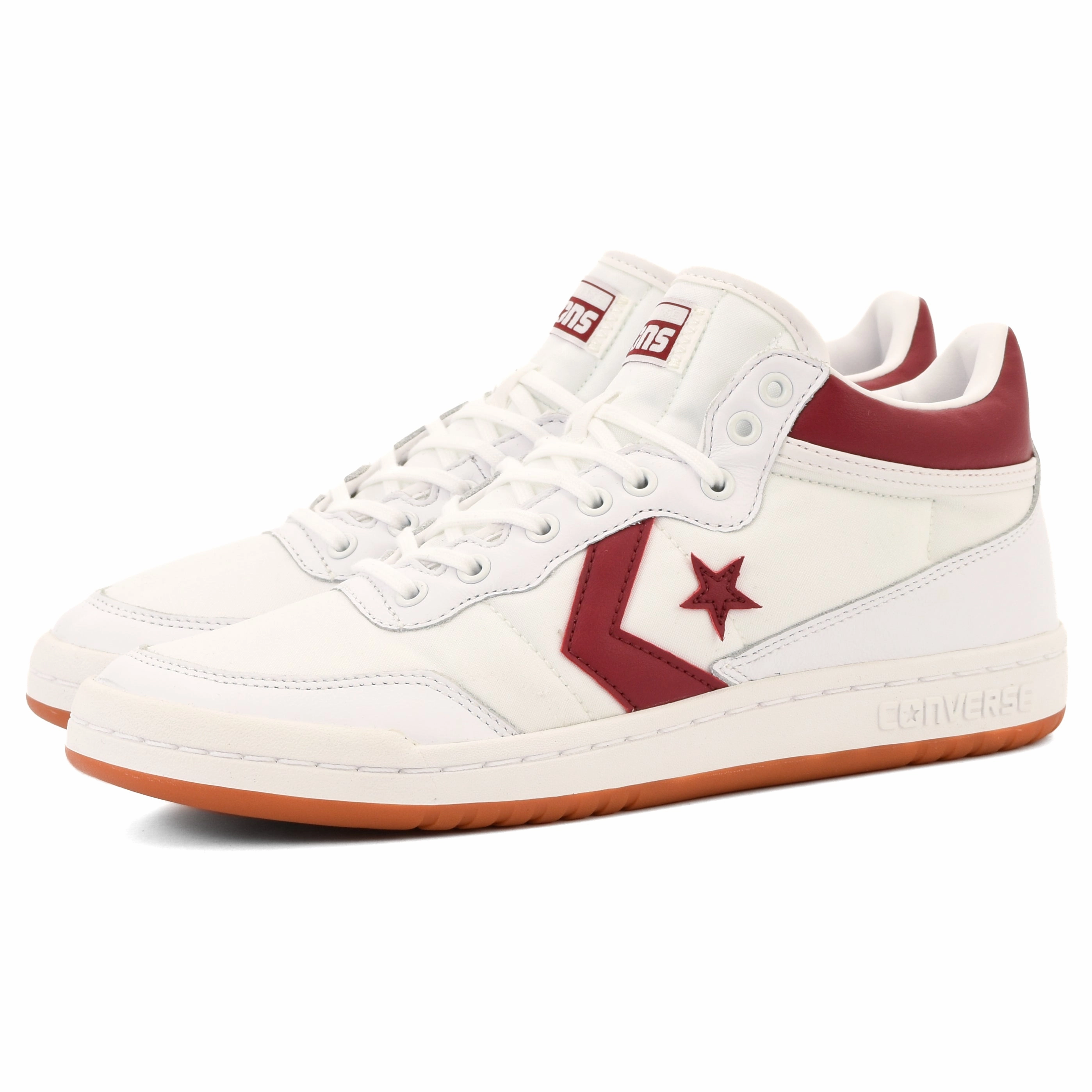 Cons - Fastbreak Pro Mid (White/Team Red) casual - runner shoes lacrosse shoes