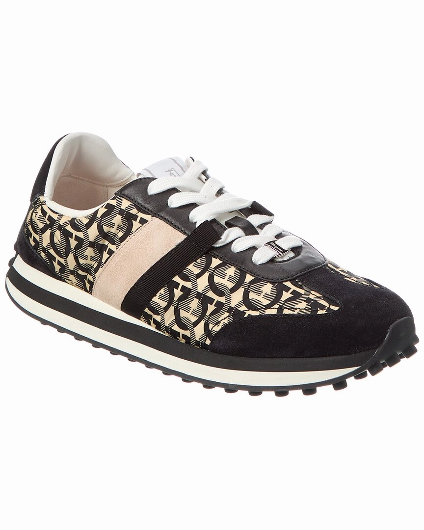 Ferragamo Gancini Canvas & Suede Sneaker odor - control insole shoes running in a marathon shoes