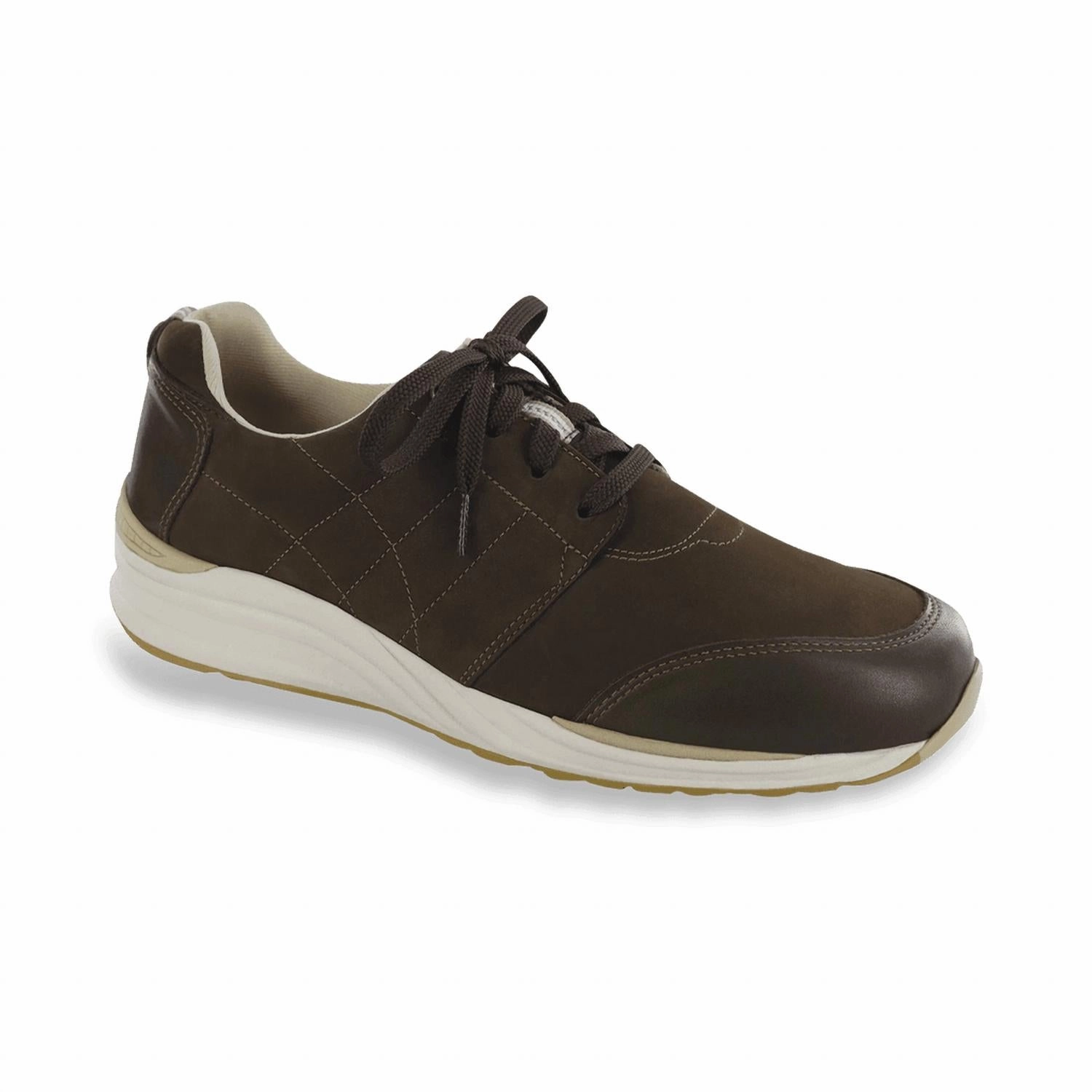 Men's Venture Leather Sneaker - Double Wide Width In Turf/coffee winter - appropriate birthday - themed running wear