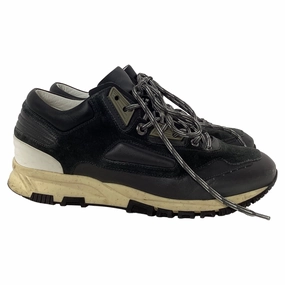 Lanvin Runners DS Sneakers in Black Suede and Leather running in marathons shoes Comfortable lining