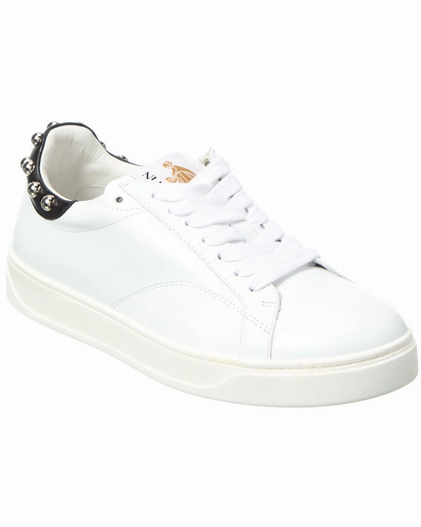 Mud - Resistant running shoes with gel cushioning LANVIN DBB0 Studs Leather Sneaker