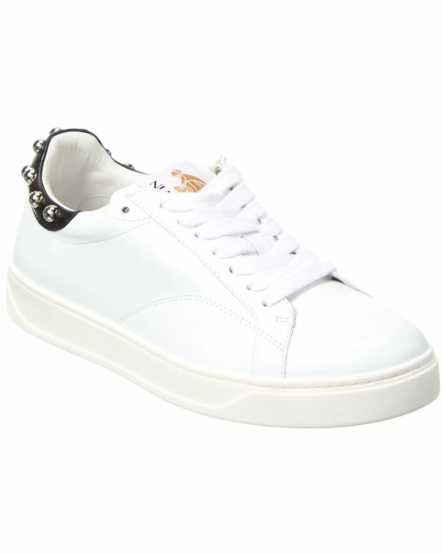 LANVIN DBB0 Studs Leather Sneaker Stylish Design molded shoes