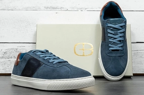 Men's The Jolt Sneaker In Navy/brown Reinforced - seams