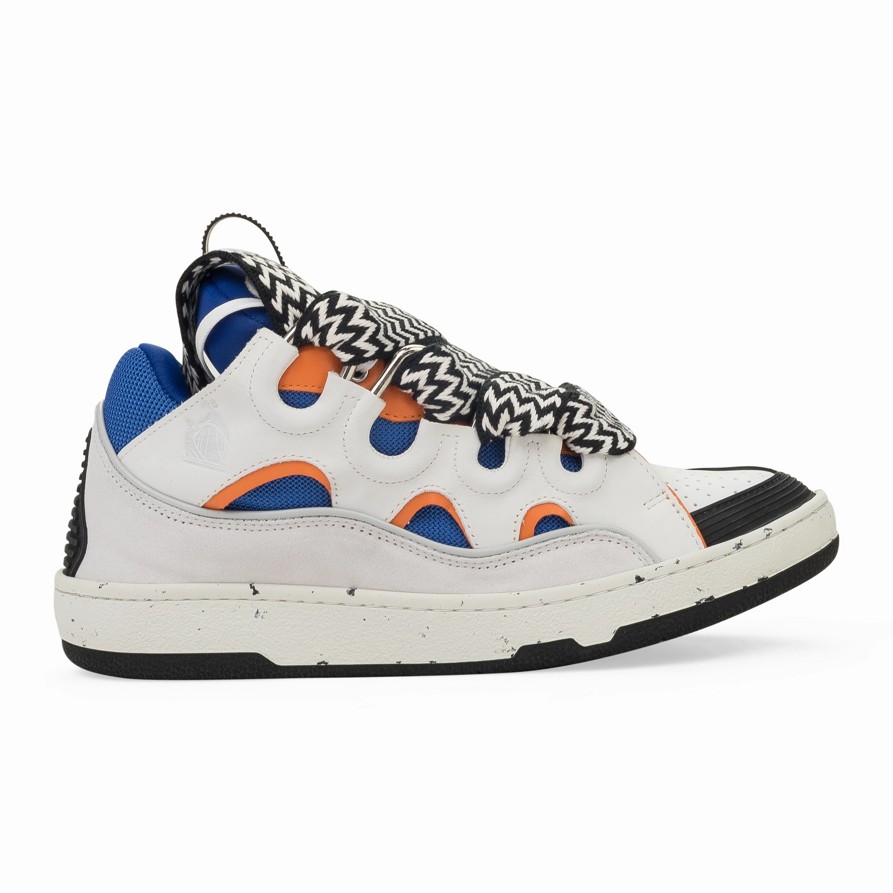 customizable shoe modification Gel cushion BLUE/ORANGE CURB SNEAKERS