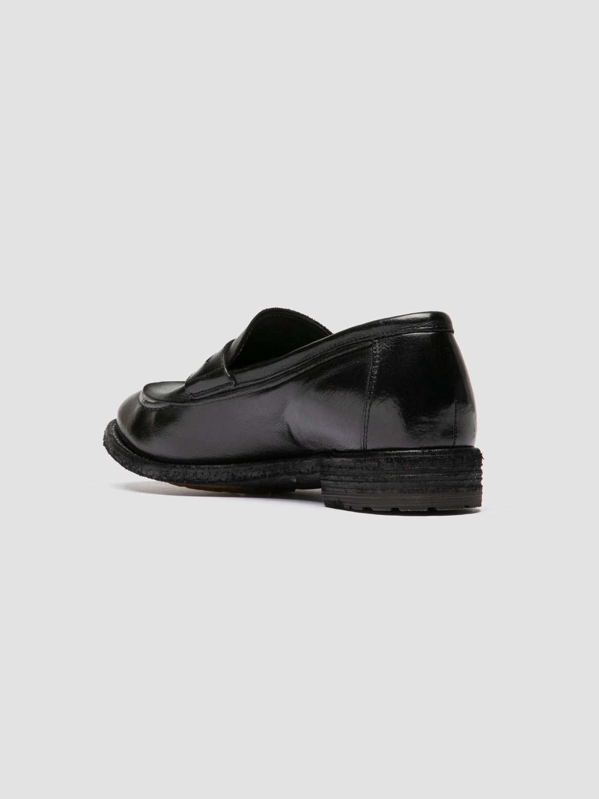 Business Function LEXIKON 158 - Black Leather Penny Loafers
