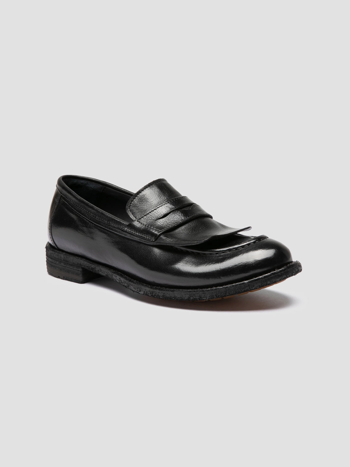 Dust Safe Polish Trim LEXIKON 158 - Black Leather Penny Loafers