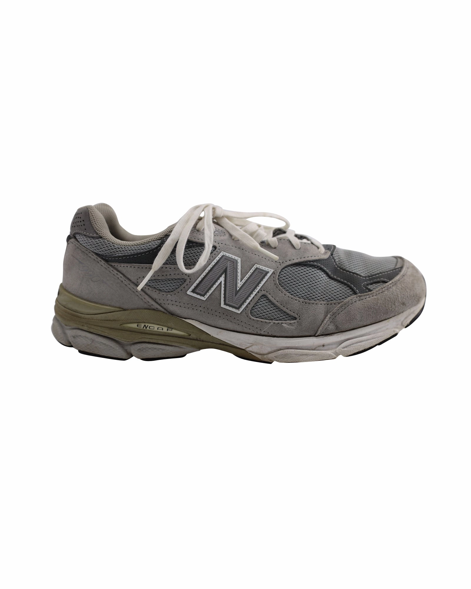 New Balance 990v3 Made in USA Sneakers in Grey White Synthetic basketball - compatible running shoes Firm Grip