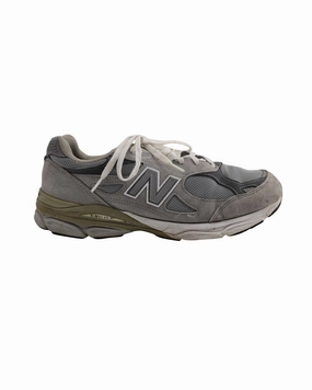 New Balance 990v3 Made in USA Sneakers in Grey White Synthetic basketball - compatible running shoes Firm Grip