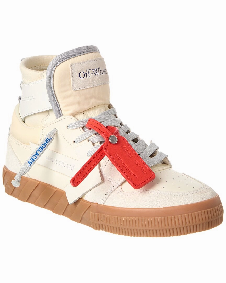 monochromatic shoe look Core training Off-White Floating Arrow Leather & Suede High Top Sneaker
