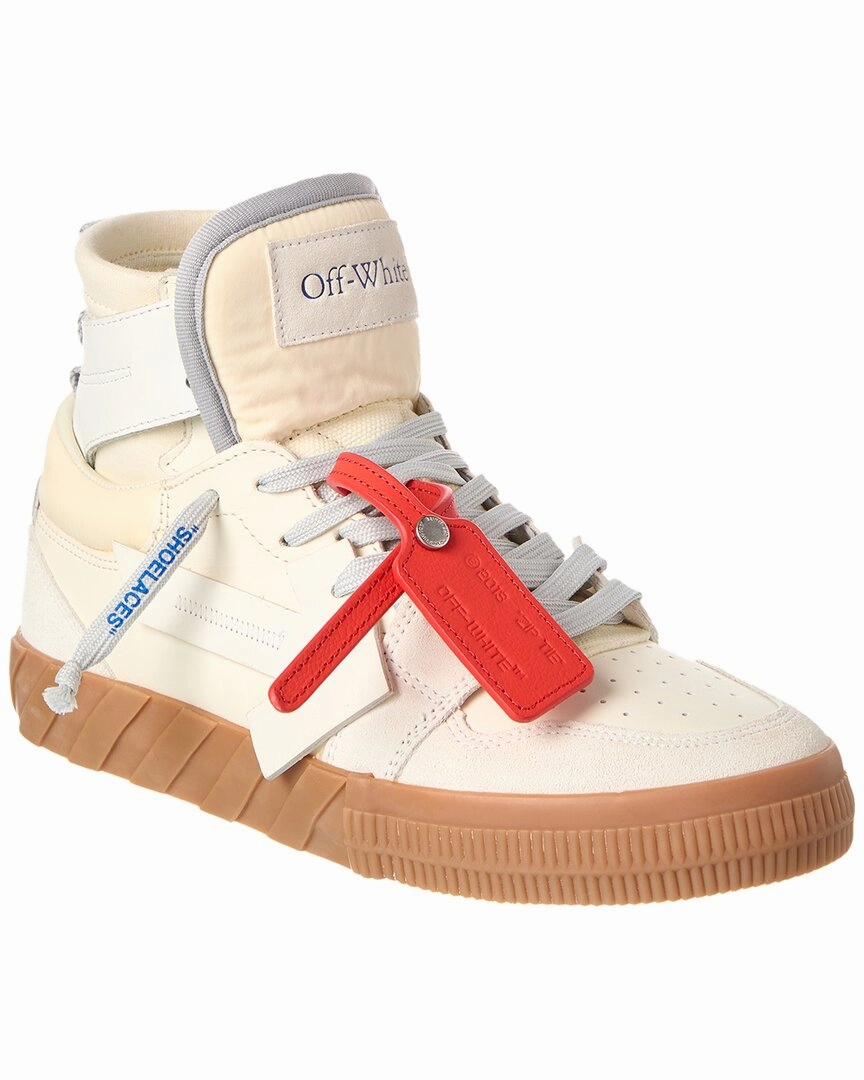 Off-White Floating Arrow Leather & Suede High Top Sneaker EasyToClean Light - up