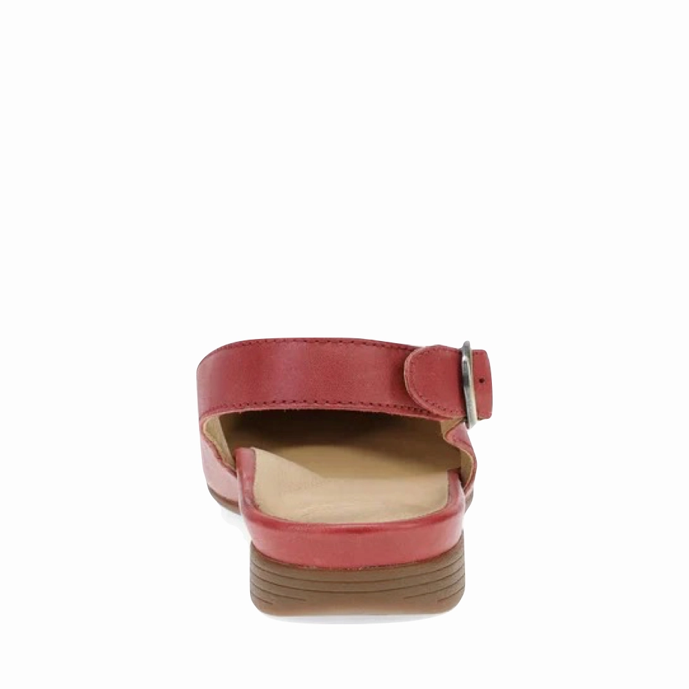 Modern Feel Dansko Women's Lea Sling Back Flat in Red