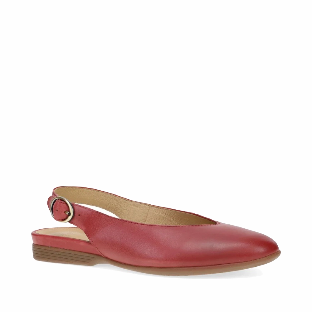 Formal Mode Light Step Dansko Women's Lea Sling Back Flat in Red