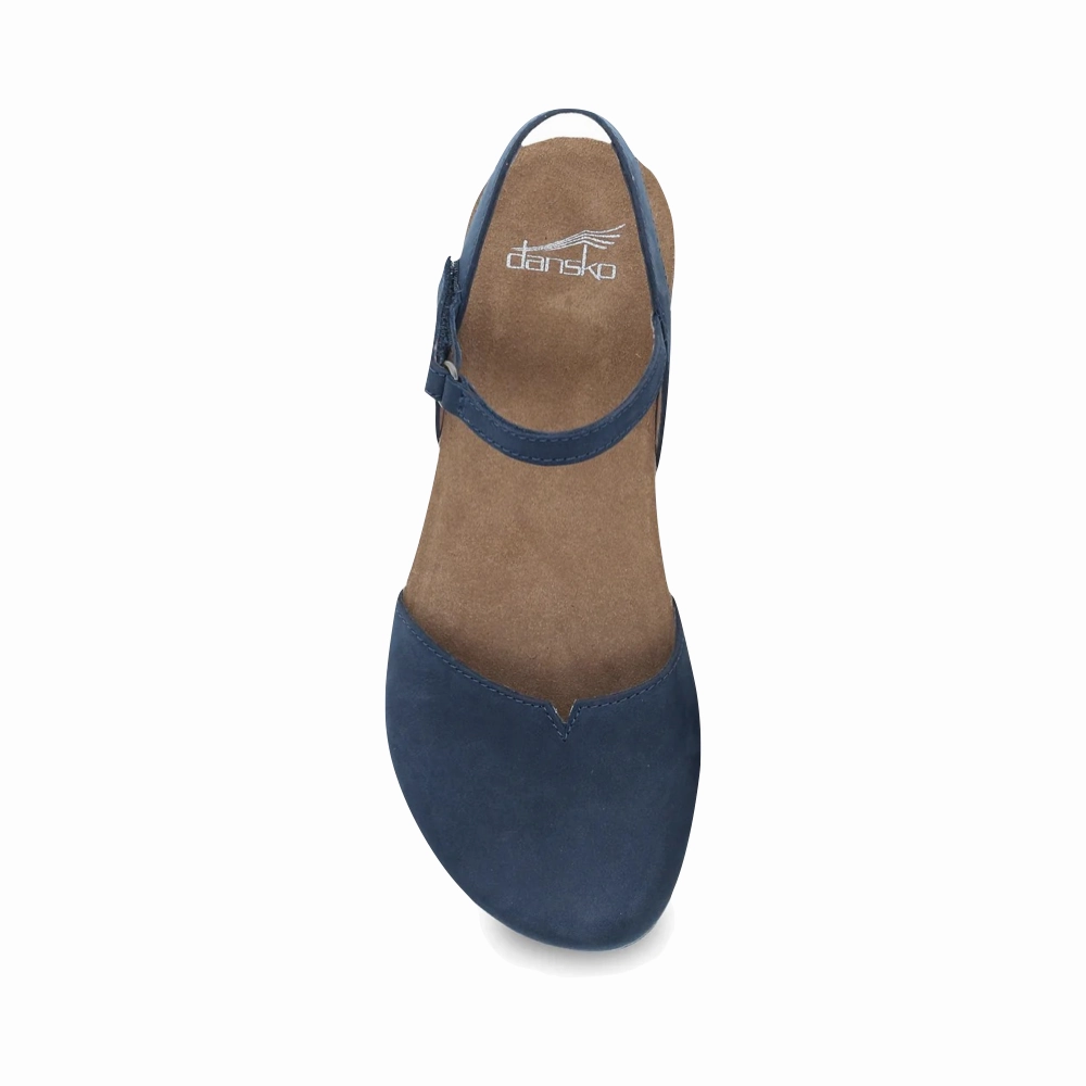 Dansko Women's Rowan Closed Toe Sandal in Navy Romantic Shade