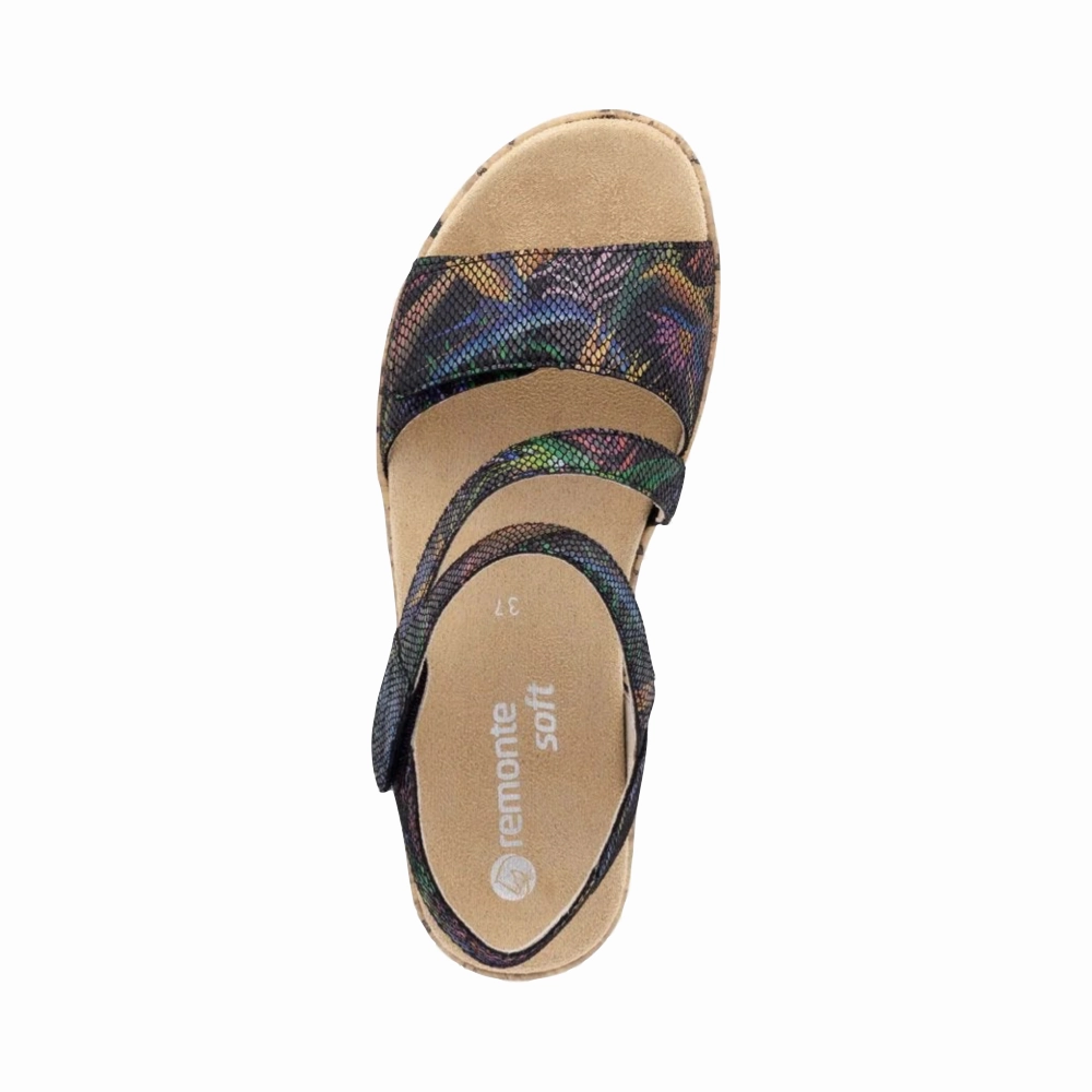 Perfect Walking Sporty Outdoor Sandals Remonte Women's Jocelyn 60 Sandal in Black Multi