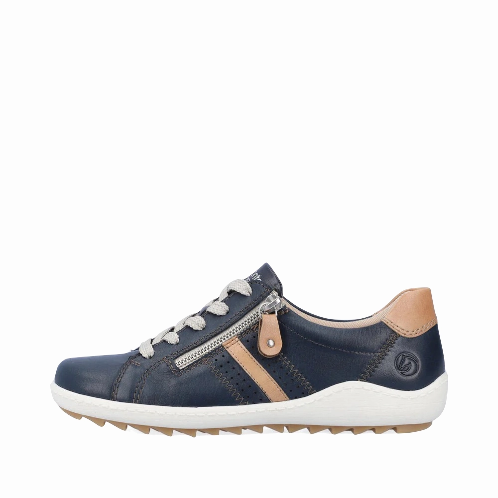 Remote Women's Liv 32 Lace Sneaker in Pazific Navy synthetic material Step Light