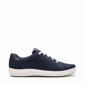 Anti scratch Clarks Women's Nalle Walk Knit Sneaker in Navy