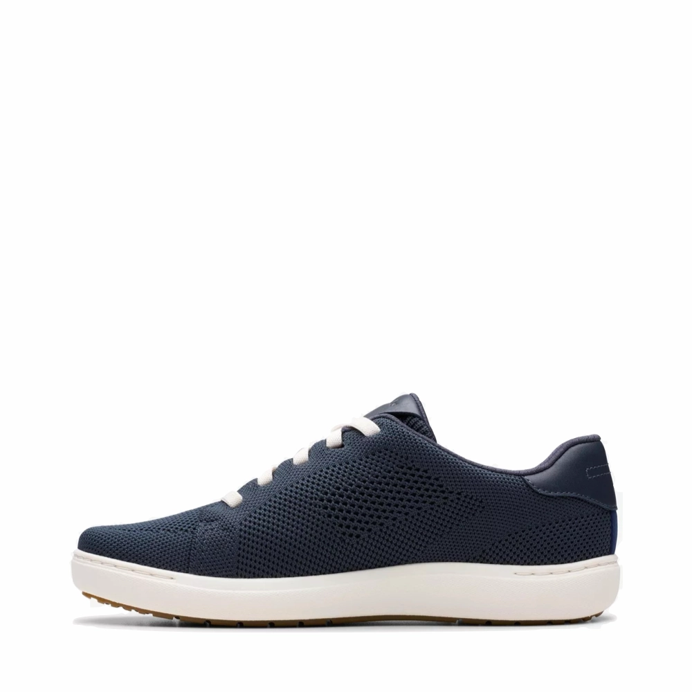 Clarks Women's Nalle Walk Knit Sneaker in Navy Minimalist Refresh Walk