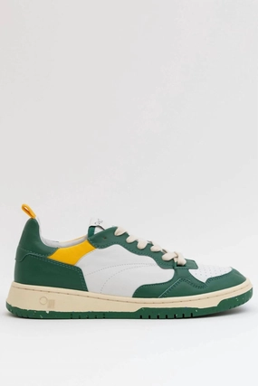 Fast Steps Motion Control Running Retro Courtside Sneaker In Green Fields