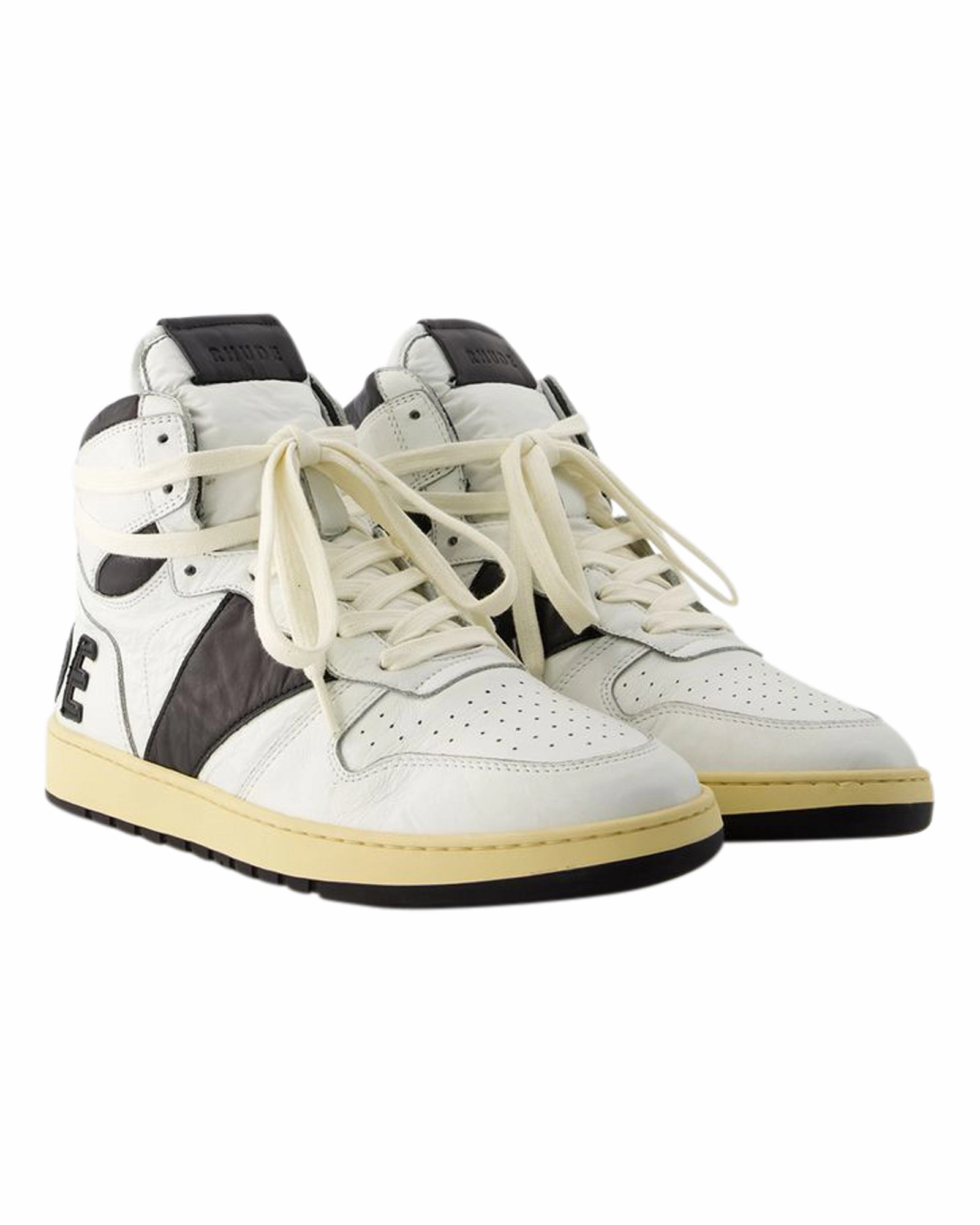 Rhecess Hi Sneakers - Rhude - Leather - Black/White road race