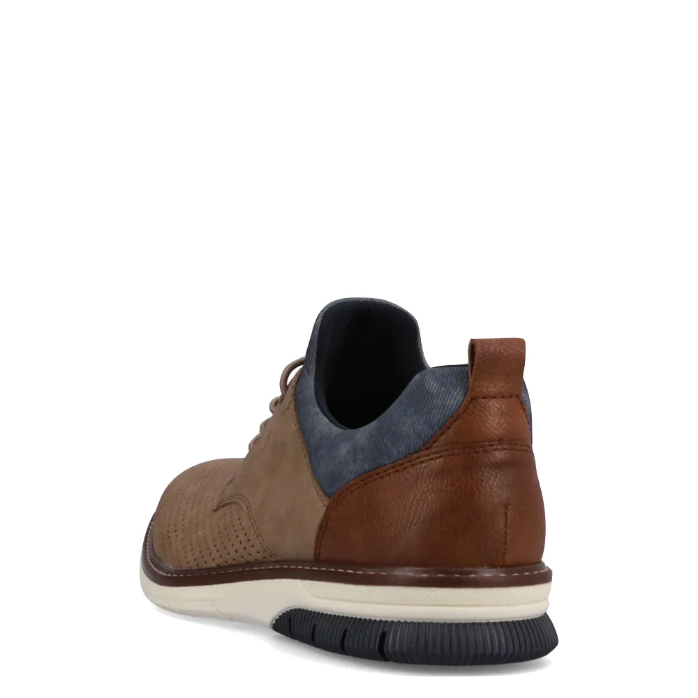 Neutral Presence Rieker Men's Dustin 50 Perfed Shoe in Fango Taupe