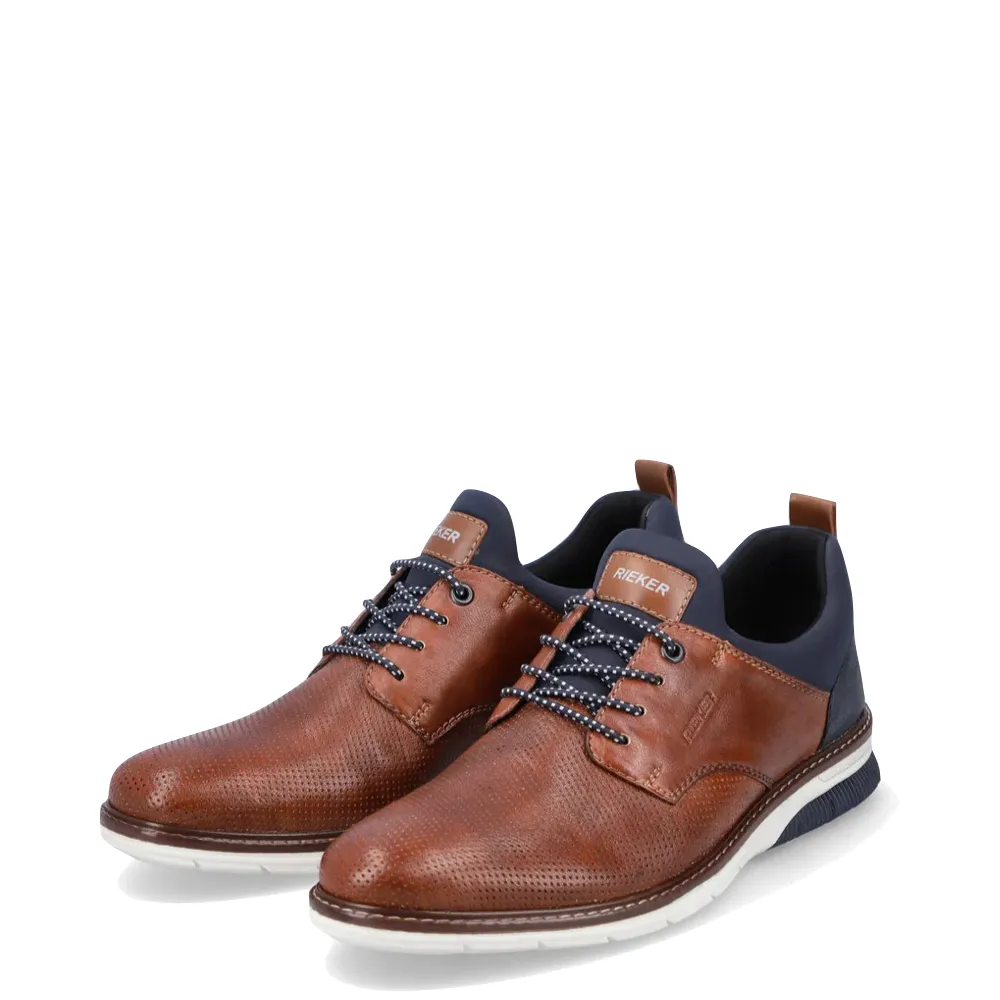 Rieker Men's Dustin 50 Perfed Shoe in Tan Club Night