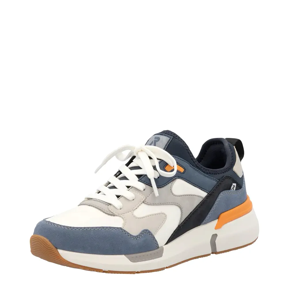 bulky - feature shoes Rieker Men's Justus 03 Sneaker in Jeans/Dirty White/Cement