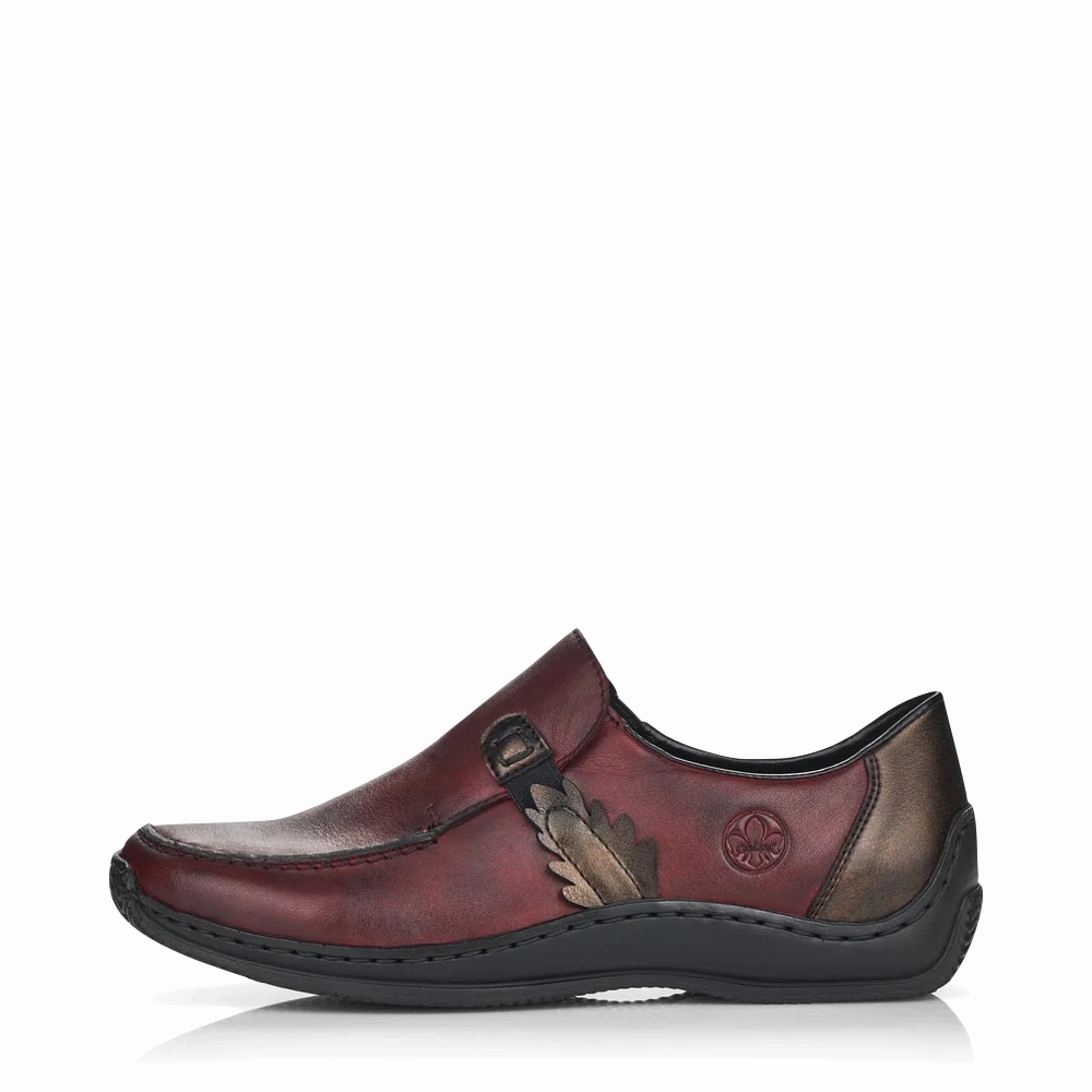 Lift Step Rieker Women's Celia 59 Slip On in Wine Red
