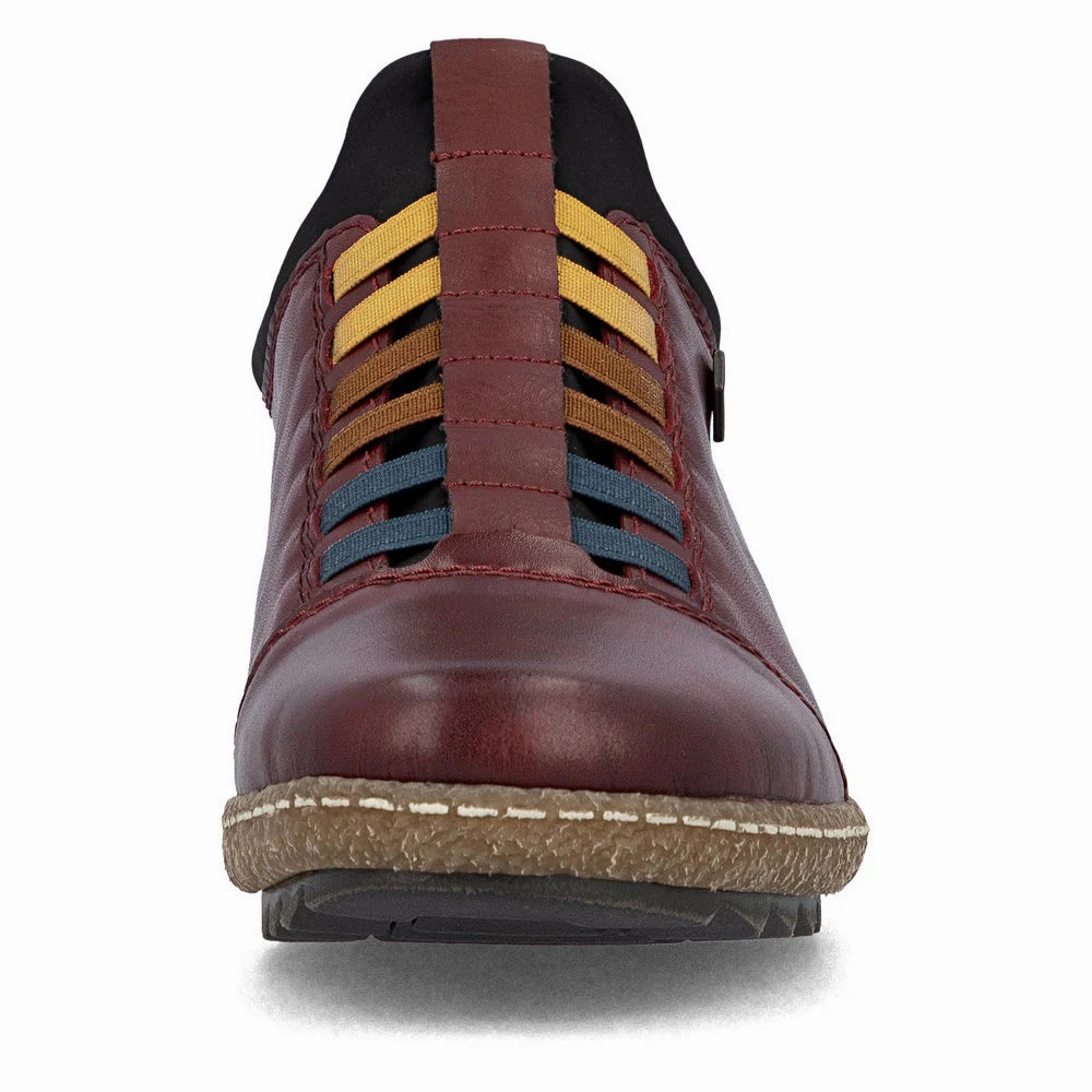 Rieker Women's Liv 62 Waterproof Boot in Vino Cozy Lining Punch Hike