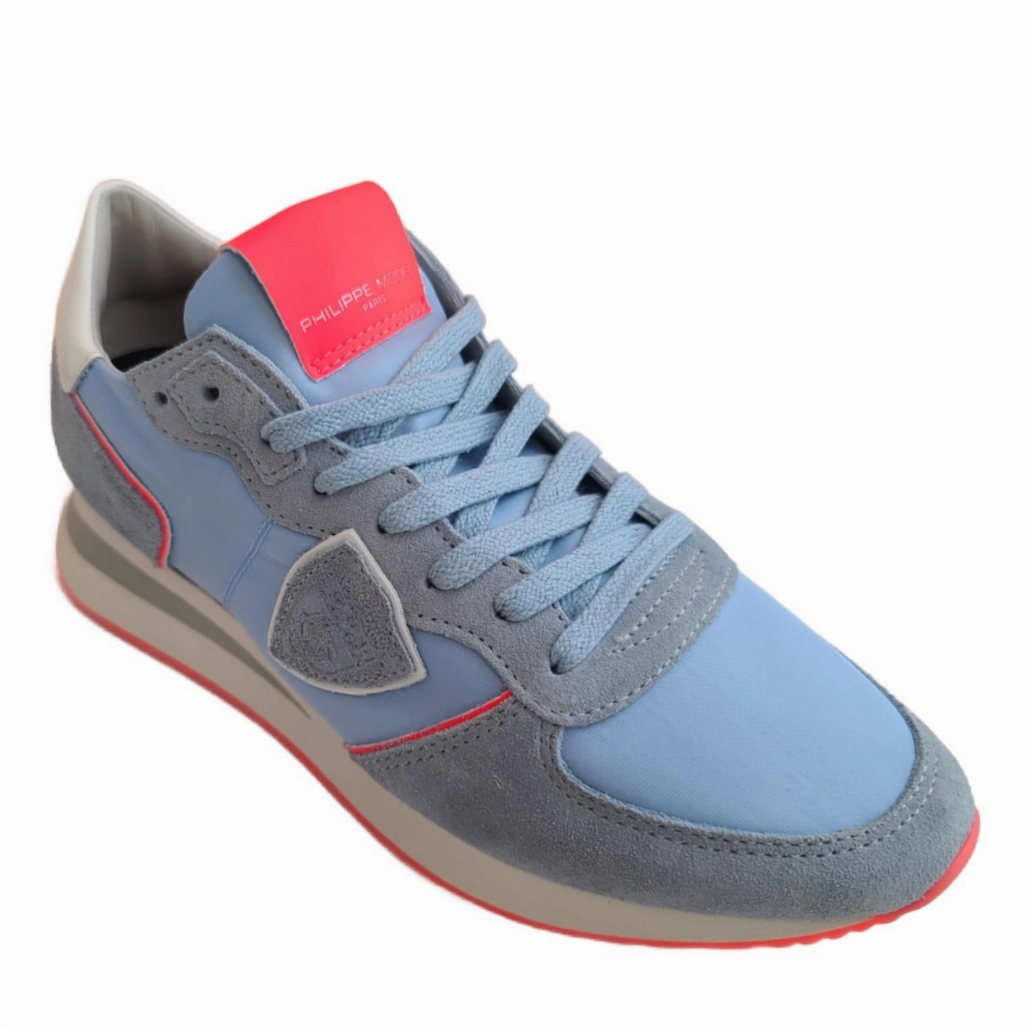 Men's Trpx Mondial Shoes In Neon Blue elastic - band running shoes