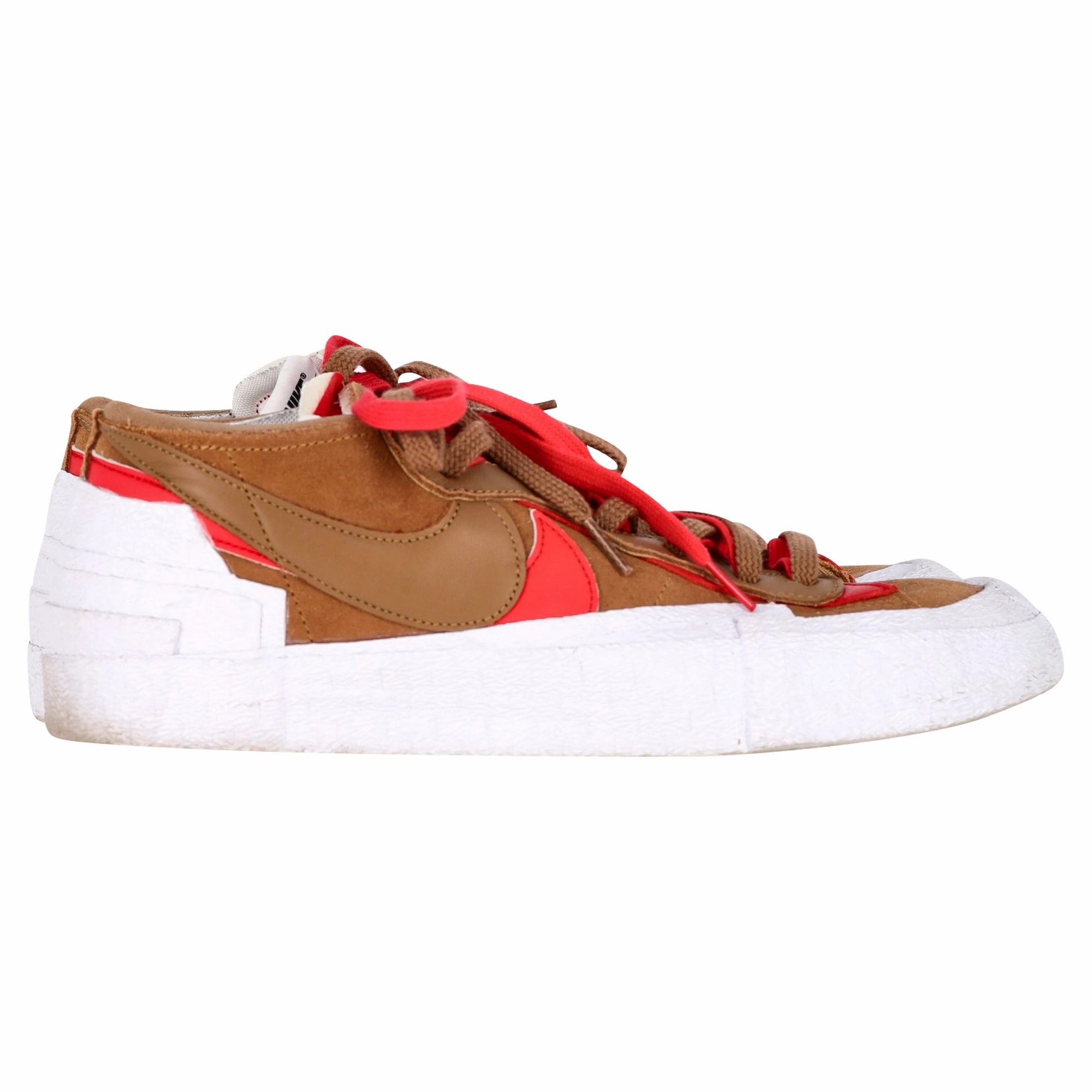 coordination improvement light shoes Nike x Sacai Blazer Low Sneakers in Brown Leather