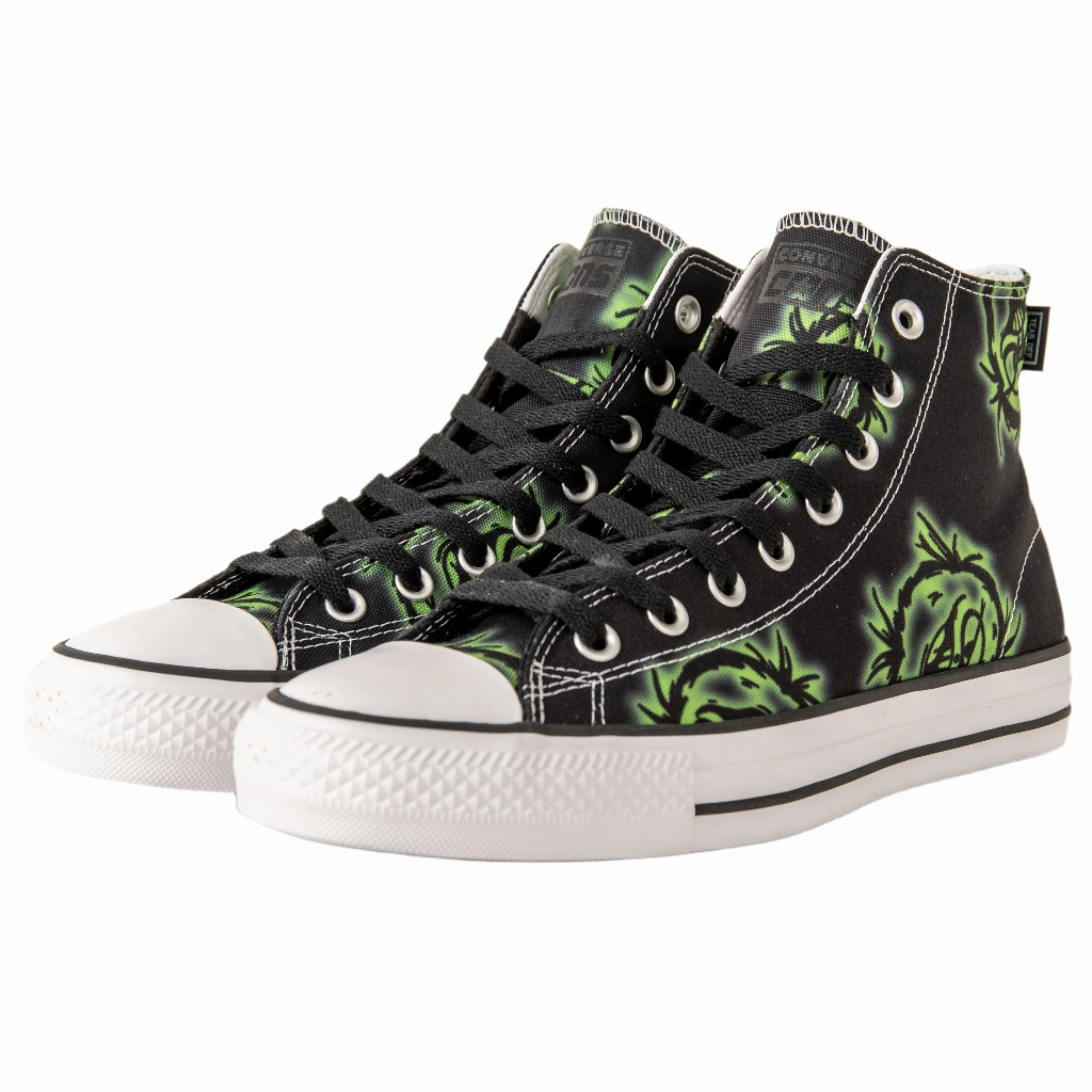 track events polyurethane sole shoes CONS - Chuck Taylor All Star Pro Hi (Black/Virtual Matcha/White) *SALE