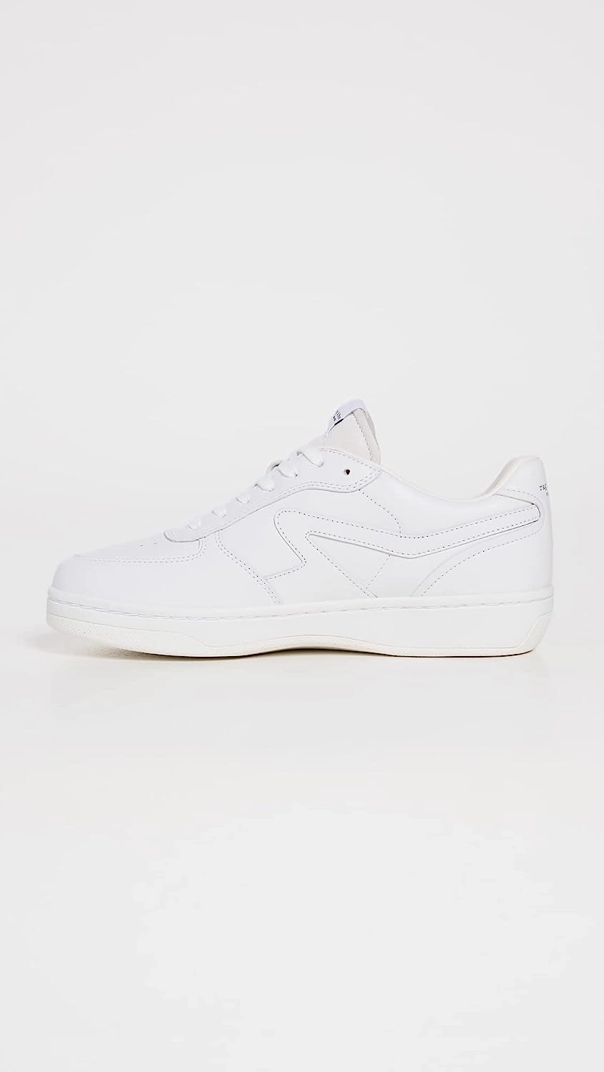 rag & bone Men's Retro Court Sneakers, White running in an iconic bridge area shoes running on a track shoes