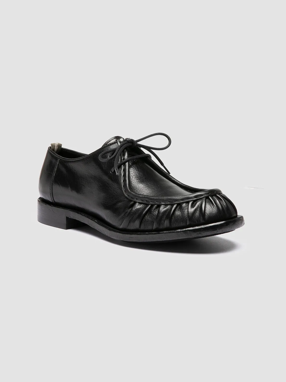 Soft Step Team Fit RUGGED 010 - Black Leather Derby Shoes