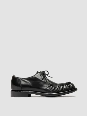 True Craft RUGGED 010 - Black Leather Derby Shoes