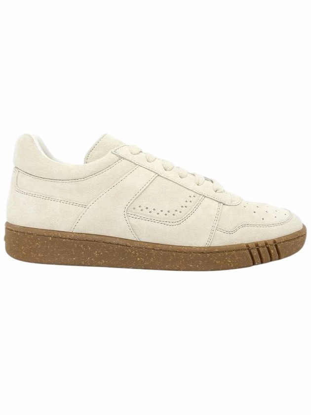 running shoes for fitness - oriented men Bally Weky 6303319 Men's Dusty White Suede Leather Sneaker