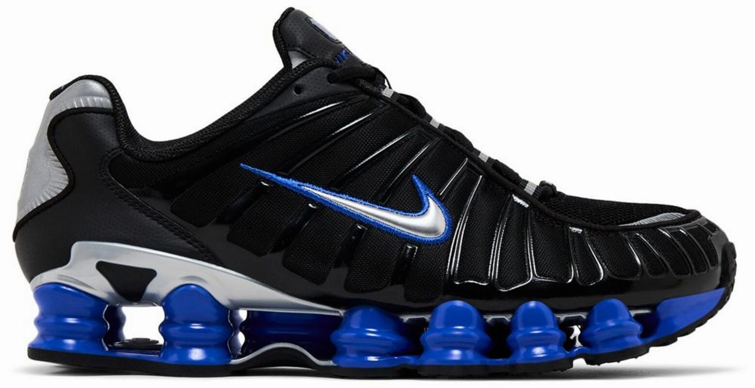 Nike Shox TL Black Racer Blue Metallic Silver BreathableMesh