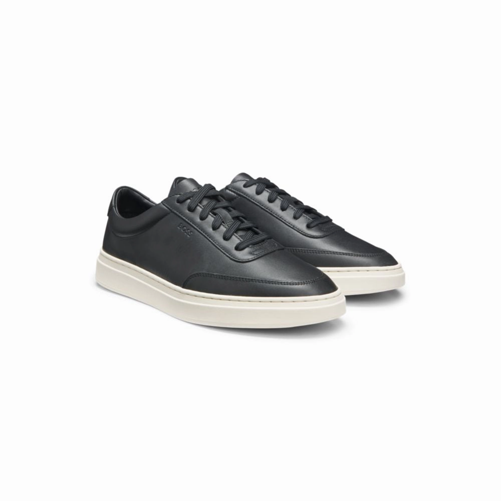 training shoe equipment occasional - use shoes Leather trainers with contrast rubber outsole