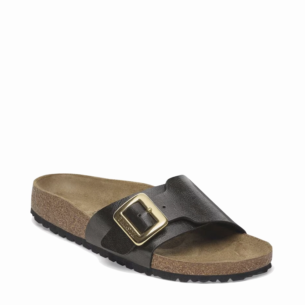 Birkenstock Women's Catalina Luxe Buckle Birko-Flor Sandal in Graceful Licorice Strap Design Everyday Step