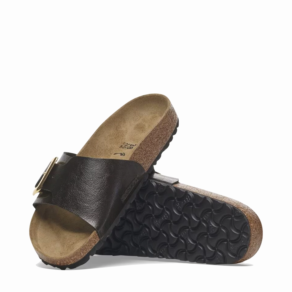 Birkenstock Women's Catalina Luxe Buckle Birko-Flor Sandal in Graceful Licorice Foot-Friendly Shoes