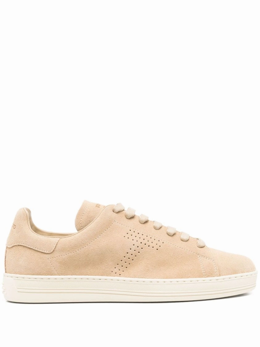 Sand Beige Suede Sneakers slip-resistant